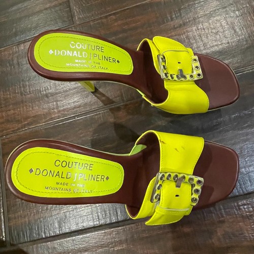 Donald J. Pliner Couture Lime Green Heels Size 6 - Picture 4 of 10