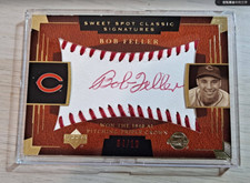 2004 Bob Feller UD Sweet Spot Classic Red Auto 04/10 RARE Cleveland Indians HOF!