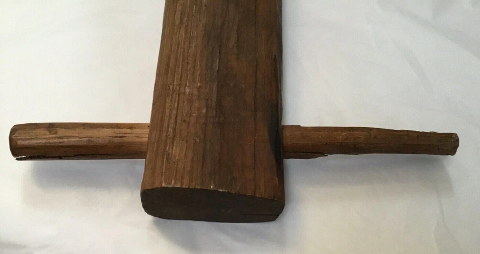 Rope WRENCH Tightener, Hickory, 19th Century, Early Rope Bed, T Handle. 14” - Image 4 of 4