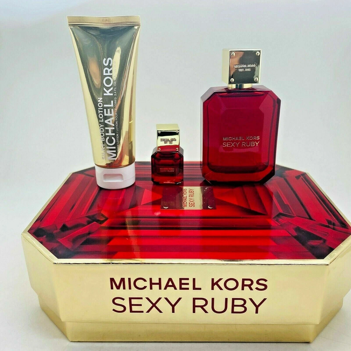 Michael Kors Sexy Ruby Perfume 3-Piece Gift Set - New In Box