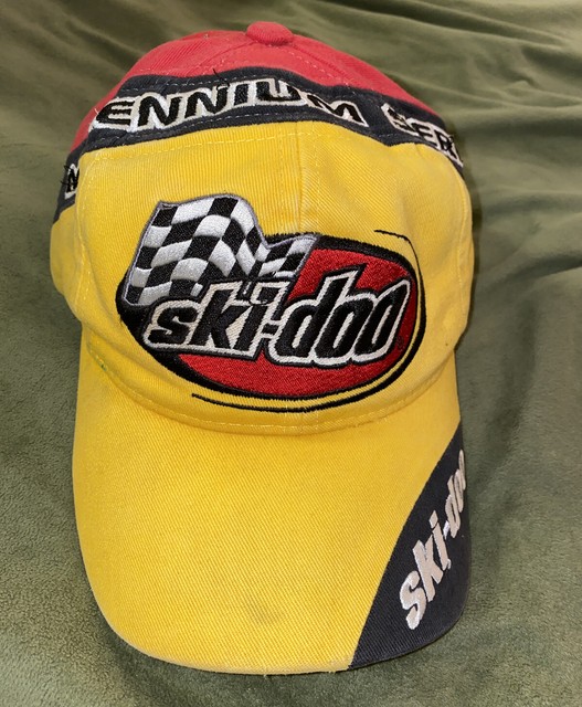 Vintage SkiDoo Millennium Series Multicolor Snapback Hat Cap Rare RED