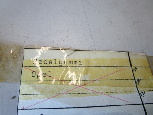 Opel Rekord Olympia Kapitän Pedalgummi Gummi Pedalerie Pedal NEU braun - Picture 3 of 7