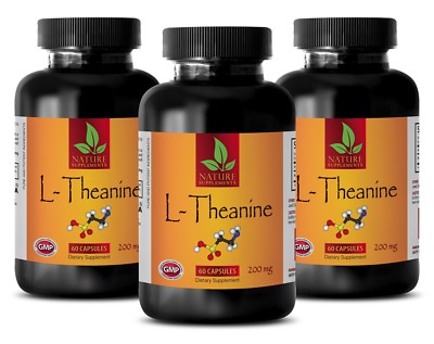 Organic Relaxation - L-THEANINE 200mg - Bcaa Powder 1000 - 3 Bottles