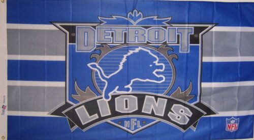 NEUF 3 pieds x 5 pieds DETROIT LIONS EZ NFL JARDINYARD DRAPEAU - Photo 1/3