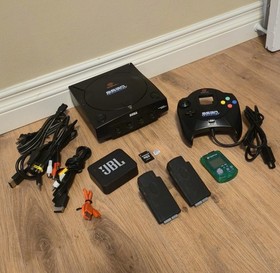 SEGA Sports Dreamcast Black Console System W/ [GDEMU] Installed Bundle Lot Read