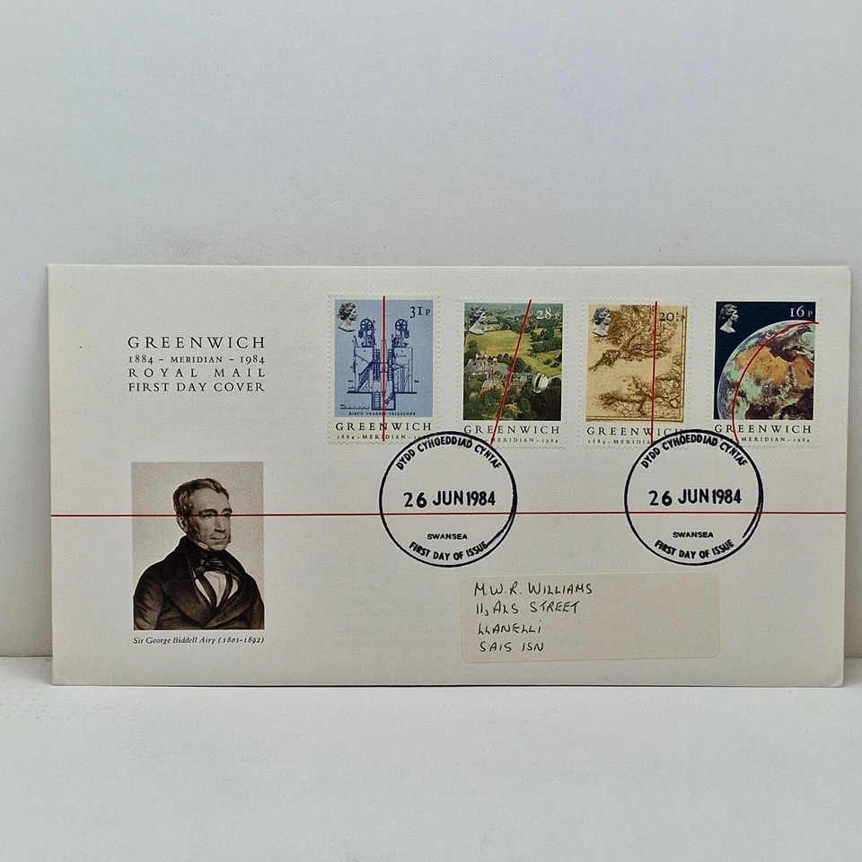 Royal Mail First Day Cover Greenwich 1884 - 1984 Meridian 26 JUN 1984 - Image 2 of 4