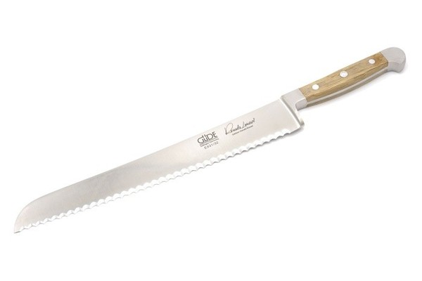 GüDe Alpha Fasseiche BeidhäNder Brotmesser SäGeschliff Beidseitig / 32 Cm Klinge-image