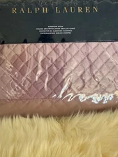 Ralph Lauren Wyatt Euro Pillow Sham Quilted Dutchess Lavender Purple 1 Sham NEW