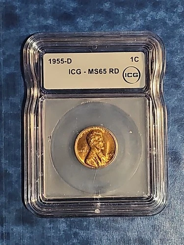 1955 D MS65 RD Red ICG 1C