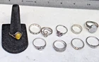 Sterling .925 Assorted Lot of Designer and vtg rings 36g  10 rings