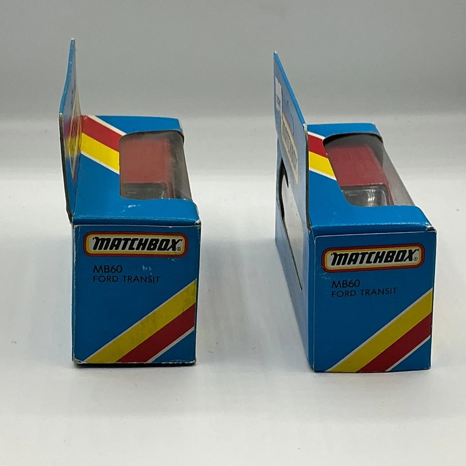 Matchbox 1-75 MB-60 Ford Transit Motorsport Red x 2 One Open & One MIB - Image 4 of 4