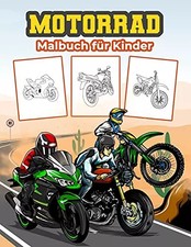 Motorrad Malbuch für Kinder: Große Motorrad-Aktivitätsbuch für Jungen, Mädchen u