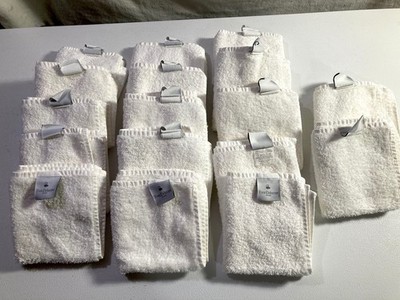 Set of 17 Yves Delorme Etoile Cotton Modal Wash Cloths Face Towels - Turkey