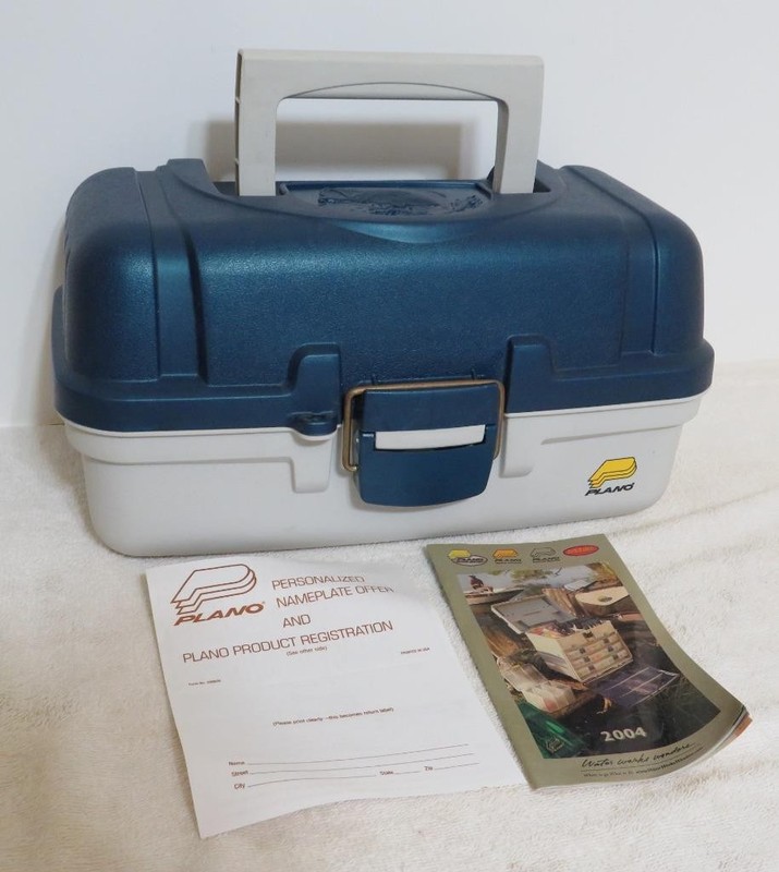 Plano Fishing Tackle Box with 2 Trays #6102 Vintage Unused Excellent Condition!