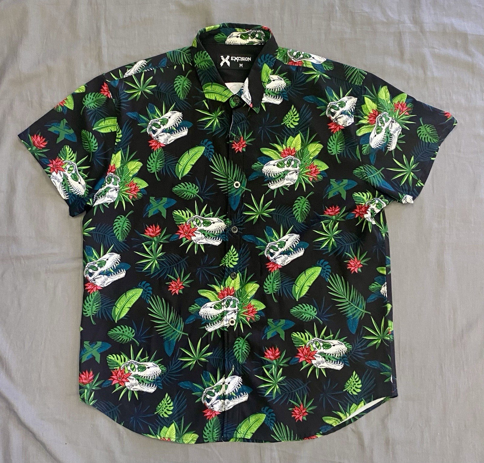 Excision Tropical Dinosaur Skull Shirt