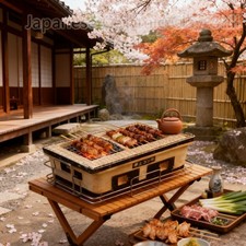 Authentic Japanese Shichirin Konro Grill,Clay Charcoal BBQ for Garden&Balcony UK