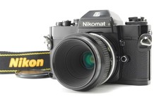 Exc 5 w/Strap Nikon Nikomat EL 35mm Film Camera Body 55mm F3.5 Lens From JAPAN