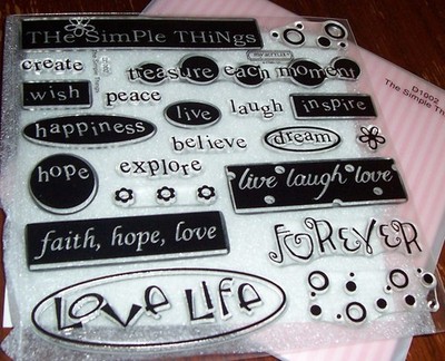 CTMH D1002 SIMPLE THINGS ~ live love laugh, treasure each moment, happiness
