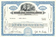 Signode Steel Strapping Co. - Stock Certificate - General Stocks