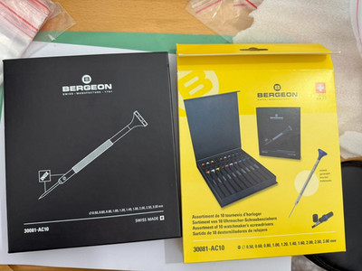 Bergeon 30081-AC10 10pc Stainless Steel Screwdriver Set Watch Repair Tool Kit