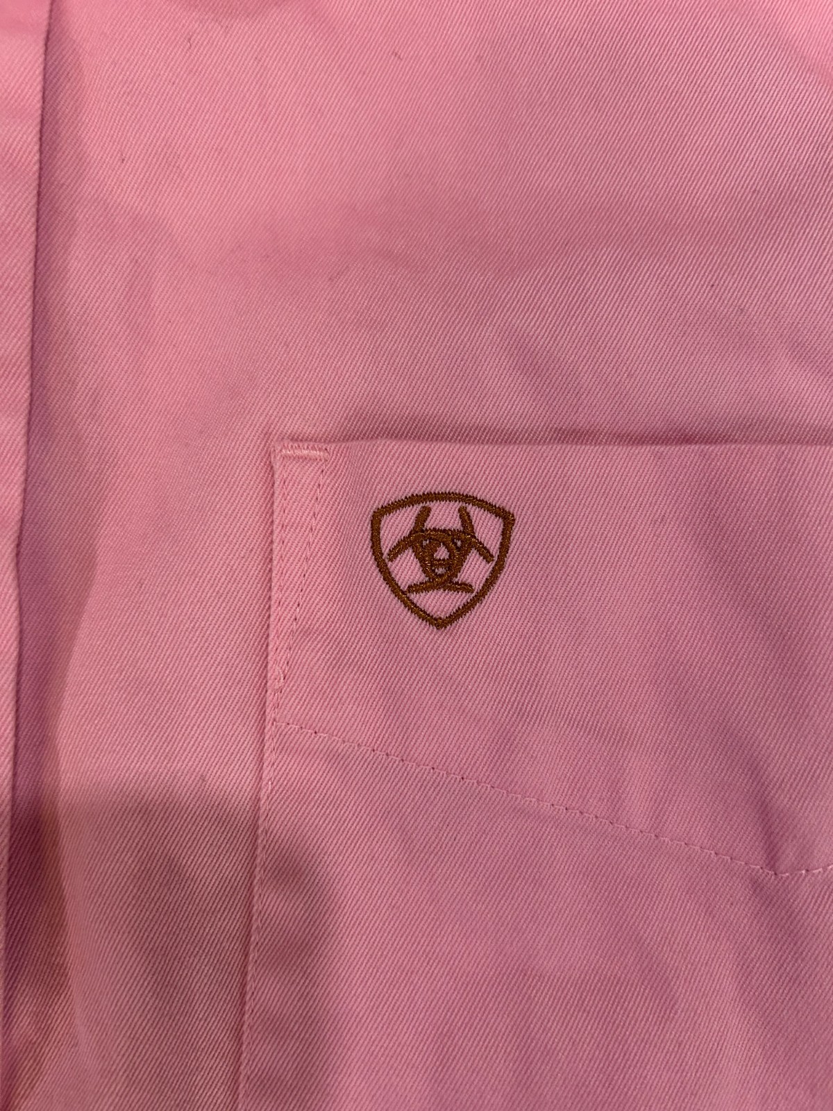 Ariat Men's Medium Pink Solid Twill Button Down S… - image 6