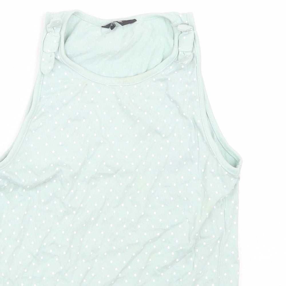 George Girls Green Polka Dot  Basic Tank Size 11-12 Years image 3