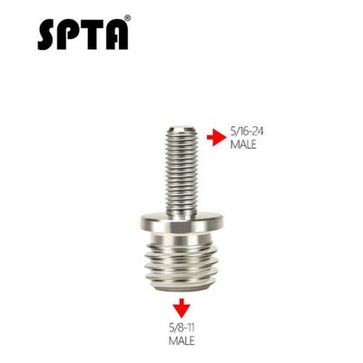 SPTA 1Pc Drill Adapter 5/8'' Thread For Polishing pad & Hook Loop Backer Plate