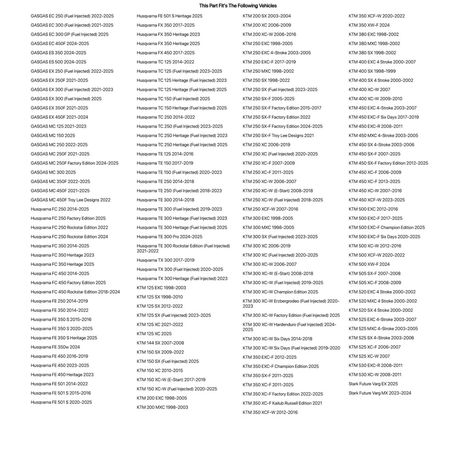 Kit de radios para motocicleta Tusk - radios traseros de 19" negros/petina plateada para KTM 300 XC-W Foto 2 de 4