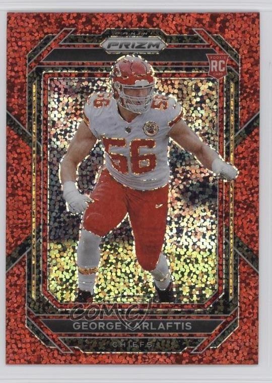2022 Panini Prizm Rookies Red Sparkle Prizm George Karlaftis #378 1s8f