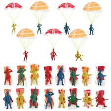 40 Pieces Parachute Toy Army Men Action Figures Hand Throwing Kids Outdoor Game