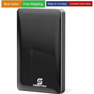 O1-BK 1TB USB 3.0 Pocket-Size Portable External Hard Drive for Windows, MacOS...
