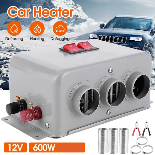 Scaldabagno Elettrico Auto 3 Fori 600W 12V 24V Riscaldamento Ventilatore Defogger Sbrinatore Demister - Foto 2 di 14