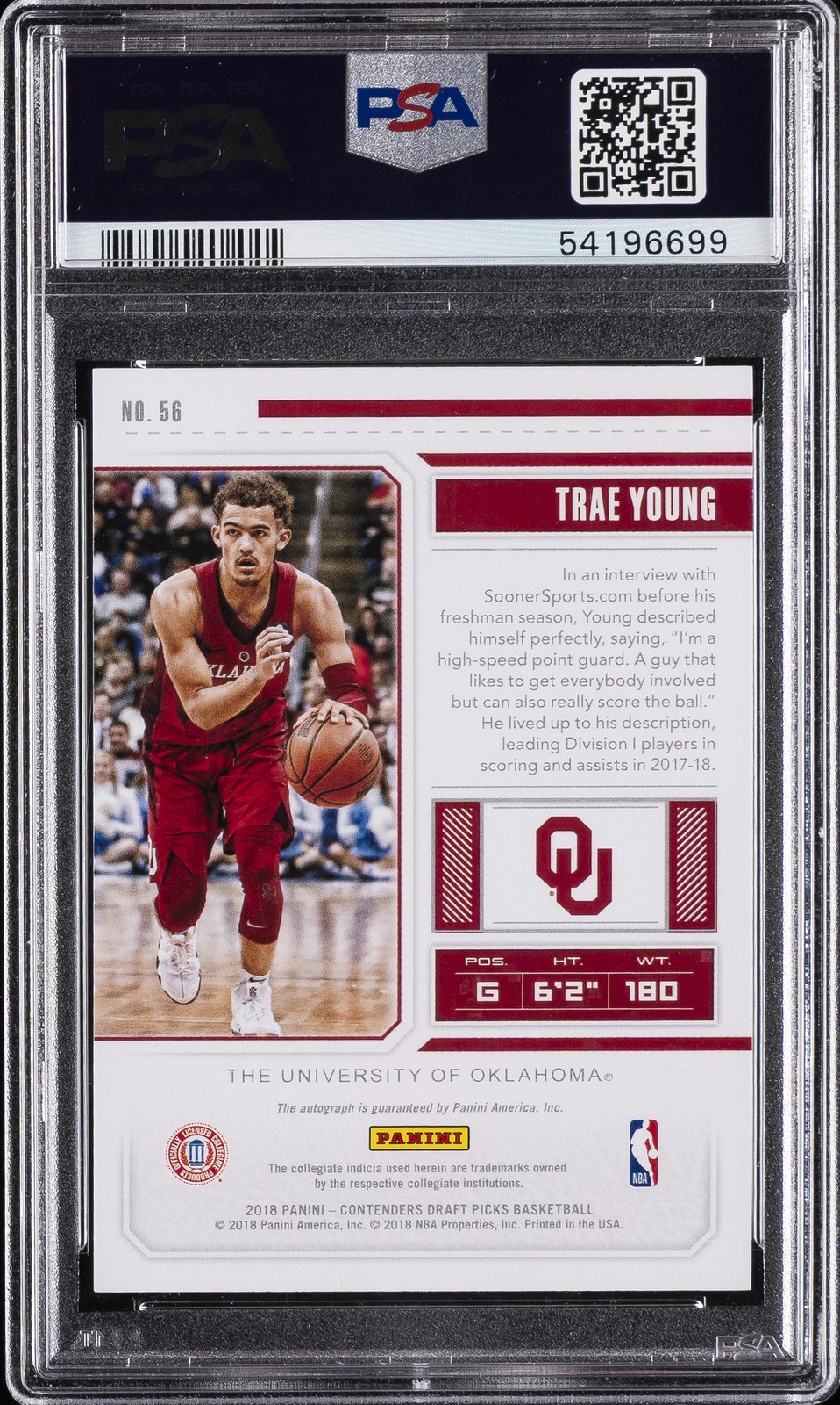 2018 CONTENDERS DRAFT PICKS AUTO CHAMPIONSHIP TICKET TRAE YOUNG RC 1/1 PSA 8 view 2