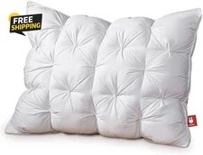 Queen Size Luxury White Goose down Pillow,800 Fill Power Fluffy and Soft Hotel