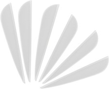 Letszhu Arrows Vanes 4 Inch Plastic Feather Fletching for DIY White-Upgraded