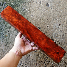 Amboyna Burl Spindle Blank Exotic 70x409x44 mm For Woodworking Crafts 1251