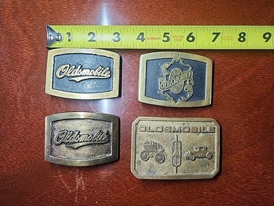 Collectible Set Of  Oldsmobile Vintage Belt Buckles Qty 4