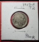 1913S Type 2 US Buffalo Nickel! "San Francisco" Mint! "The KEY DATE"! Old Coin!