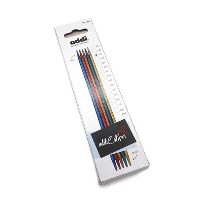 Addi Nadelspiel Aluminium Mehrfarbig 15cm 2.5mm Gerade Stricknadeln
