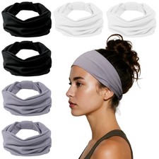 Headbands for Women, Wide Elastic Head Bands, Non-Slip Thick Hair Bands, Spor...