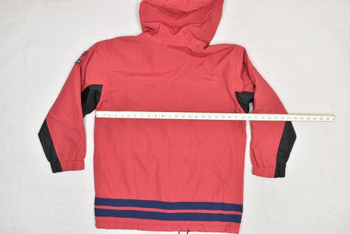 Vintage Tommy Hilfiger Men's Red Black Hooded Jacket Regular Size XL - Picture 4 of 8