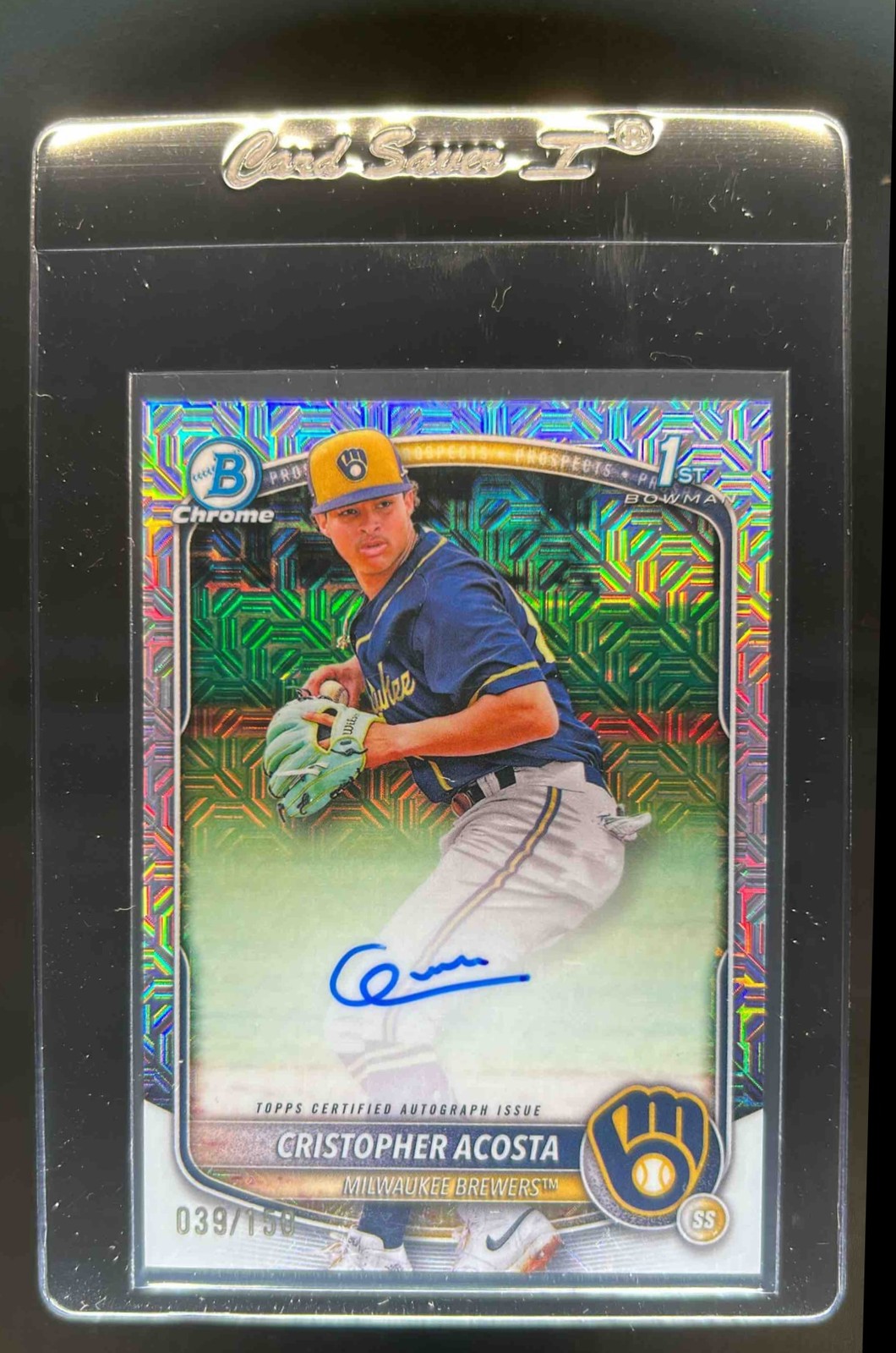 2025 Bowman Chrome Cristopher Acosta Auto HTA Choice Refractor 1st #39/150