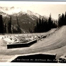 c1920s Berthoud Pass, CO RPPC Hoop Creek Switchbacks Crater Mt Highway Road A79