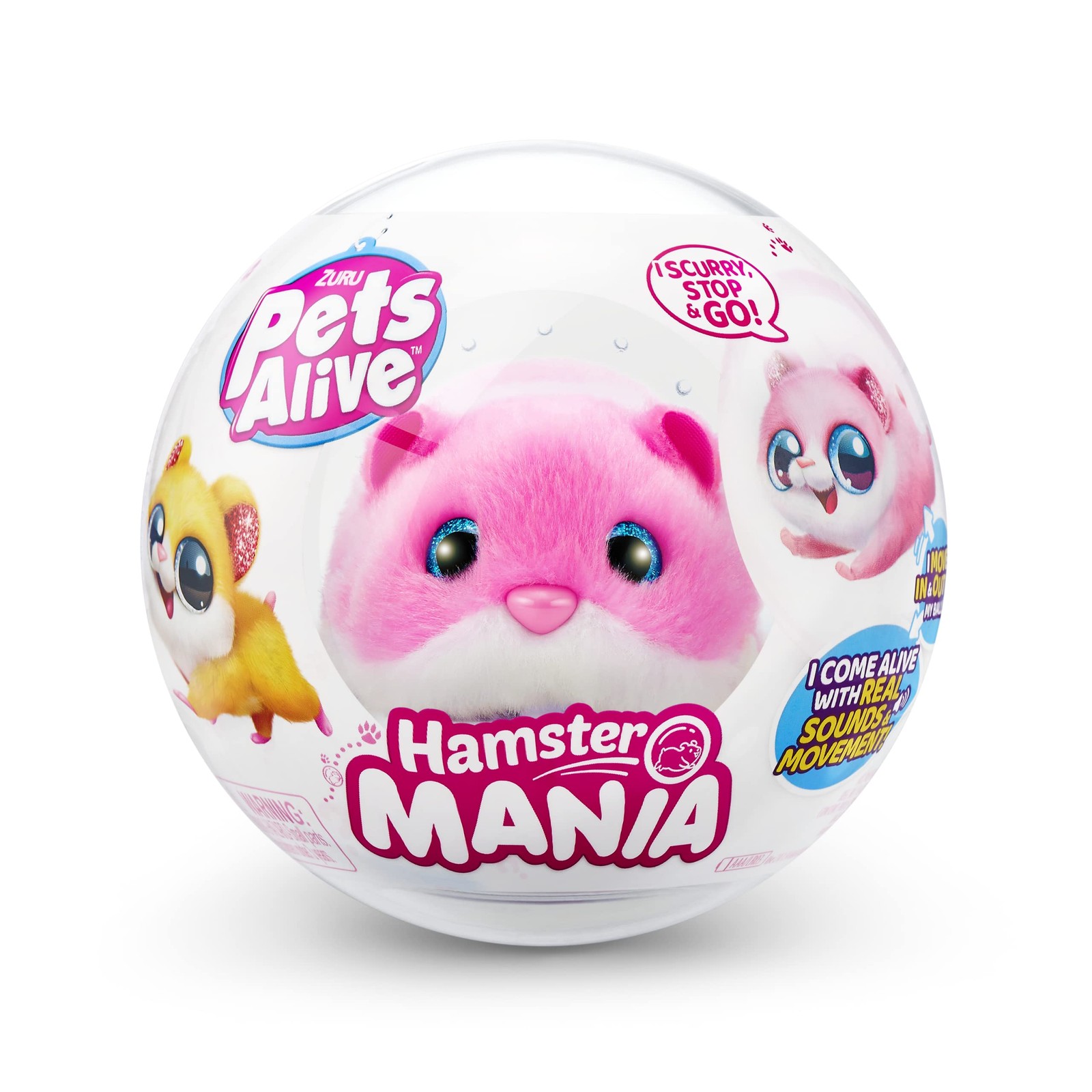 Hamstermania (Pink) by ZURU Hamster, Electronic Pet, 20+ Sounds Interactive, ...