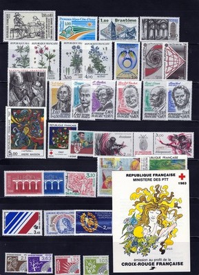 Collection De Timbres France Tous MNH 1984-1993 Sur 6 Pages - Portugal, Grade F/VF