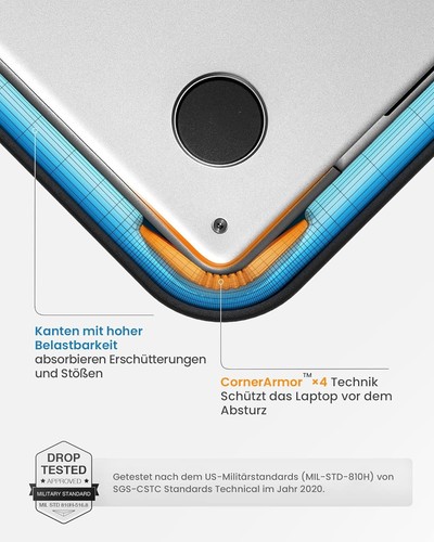 16 Zoll Notebooktasche | 360° Schutz | Platz für Ladegerät/Maus - Photo 3/10
