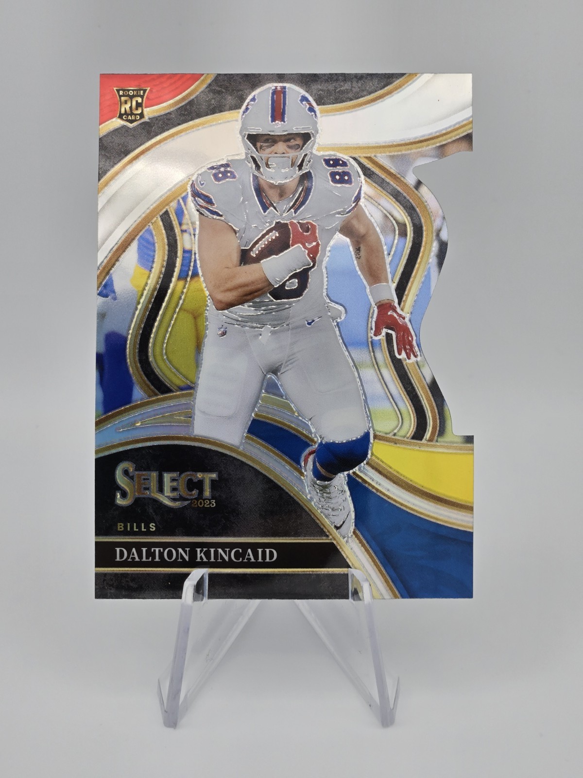 2023 Select-Club Level Red & Yellow Prizm Die-Cut #281 Dalton Kincaid RC