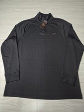 Greg Norman Tasso Elba Golf Pullover Medium New Tags Black Performance Sweater