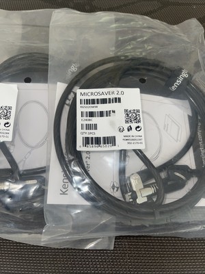 Lot Of 5 Kensington MicroSaver 2.0 K65020WW Keyed Laptop Lock (AMX)