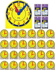 Carson Dellosa Telling Time Teaching Clocks for Kids Educational Bundle, Judy Cl